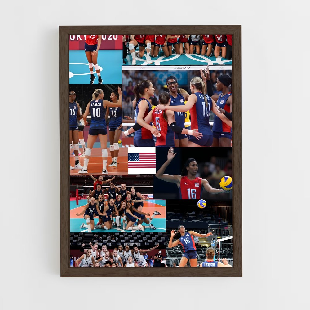 Poster Équipe de Plage Joyeuse – affiche Beach-volley (vue 5)